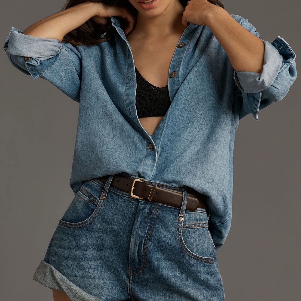 Pilcro Rolled Denim Shorts